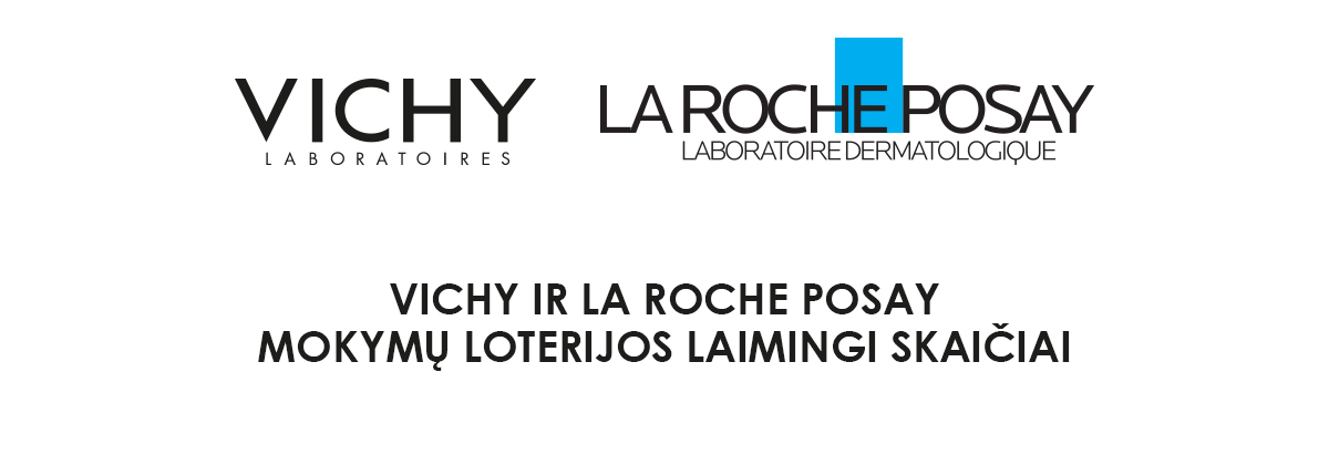 Vichy ir La Roche-Posay mokymų vaistininkams  teisingų atsakymų loterijos laimingi skaičiai.