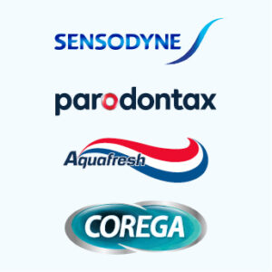 Sensodyne, Parodontax, Aquafresh, Corega